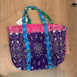 Zara Multicolor Bandana Print Tote